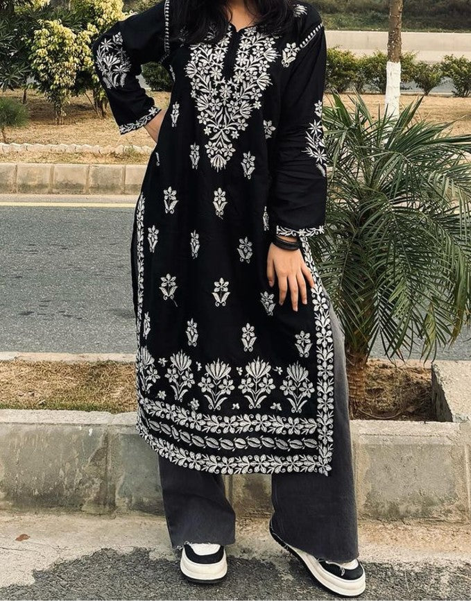 Indian Chicken Kari Kurti Embroidered